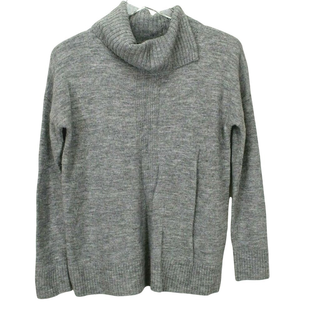 Banana Republic Sweater XS Petite Gray Cowl Neck Classic Pullover Basics Preppy